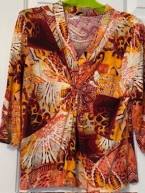 Peck & Peck 3/4 sleeve blouse Sz S